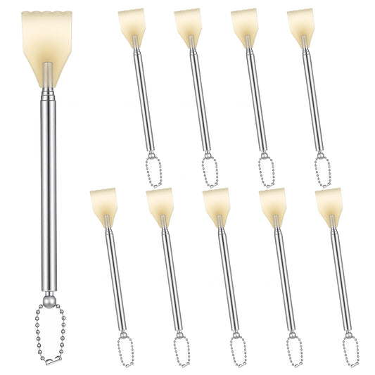 10 Pcs Back Scratcher Extendable - Extendable 16.5 to 42cm, Metal Back Scratcher for Men and Women - Portable Itch Relief Tool