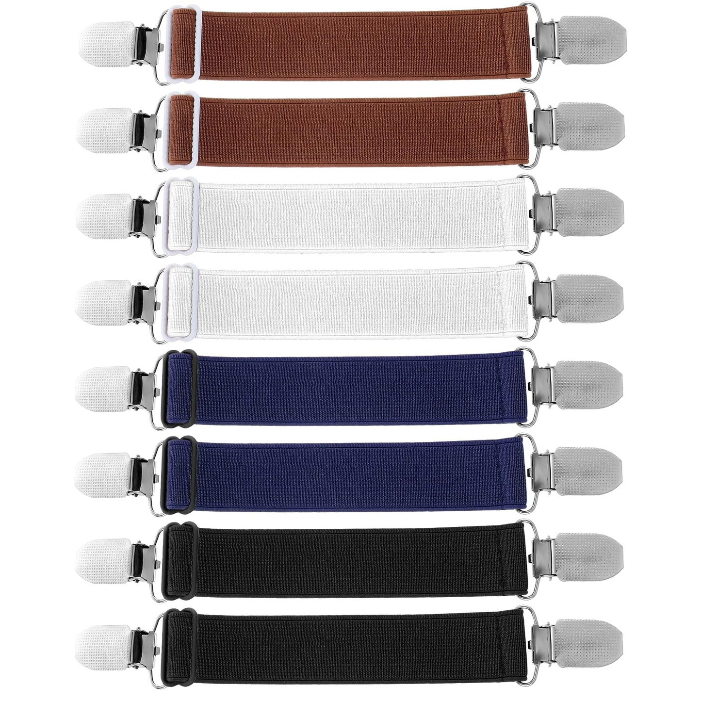 DIVINA VITAE 8Pcs Cinch Clip Adjustable Waist Tightener Clips Elastic Cardigan Clips Mitten Clips Waist Cinch Clip Clasp Beds Seat Covers Clips(4 Colors)