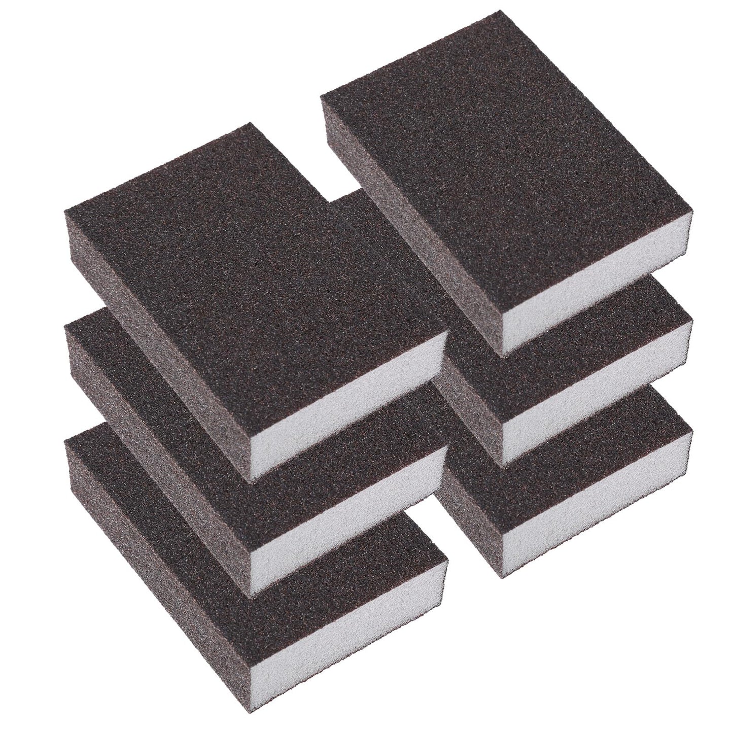 6pcs Sanding Sponges,Wet and Dry Sponges Sandpaper,Sanding Sponges Coarse and Fine with 4 Grits (60/80/120/220),Washable and Reusable Sanding Block for Metal,Wood,Wall