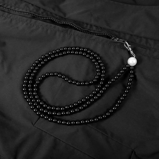 Lusofie Zipper Helper Pearl Zipper Helper Pull for Dresses Zipper Puller Helper with Hook and Clip Self-Service Zipper Assistant Tool for Dresses for Clothing Bag Coat All Zipper Types(Black)