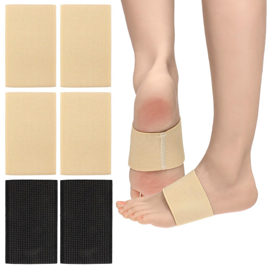 Josojoou 3Pairs Copper Arch Support Sleeves Foot Compression Sleeve Universal Size Plantar Fasciitis Relief Brace for Heel Spurs, Flat Fallen Arches and High Arch Pain Relief(1Black+ 2Beige)