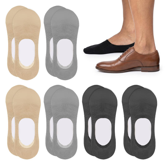 Dimioaoa 6 Pairs No Show Socks Men Non Slip Low Cut Invisible Trainer Socks