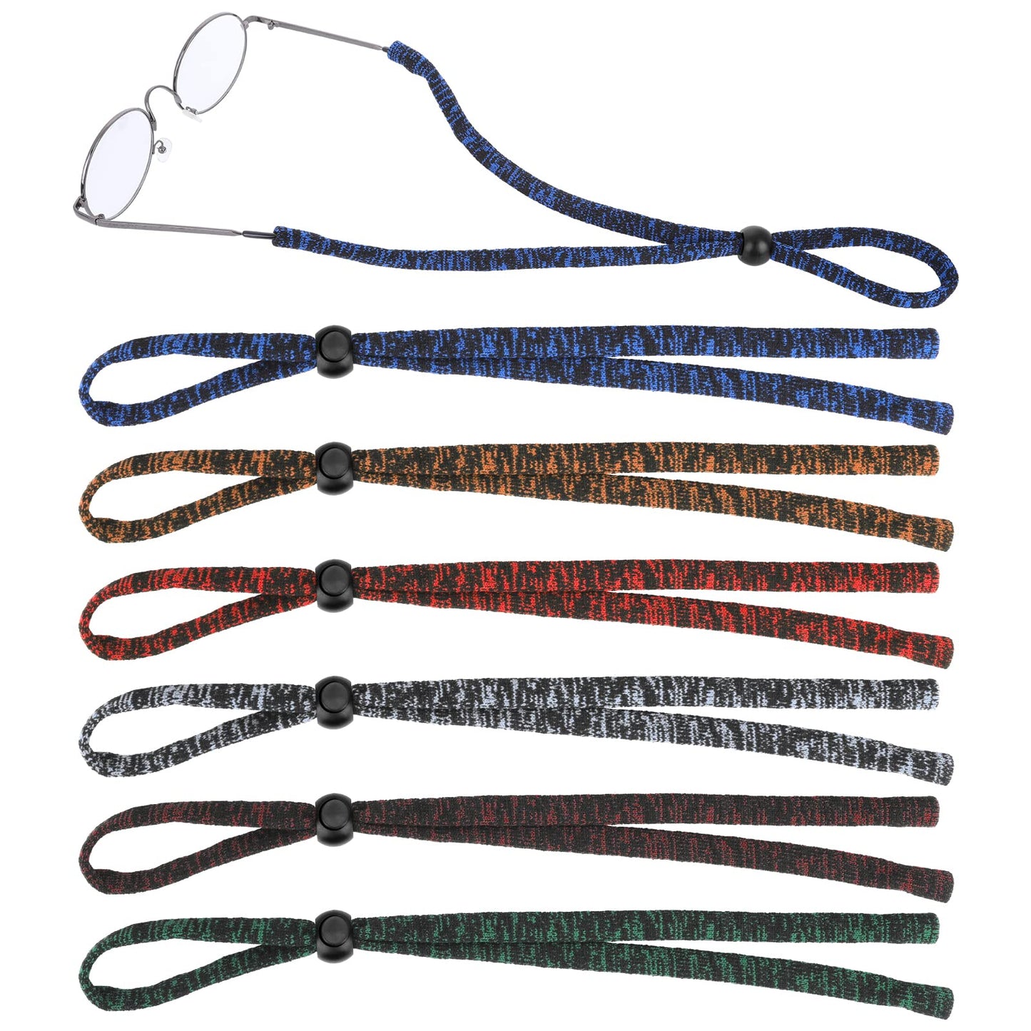 Lusofie 6 Pieces Glasses Strap Sunglass Glasses Straps Universal Fit for Kids Adult Adjustable Eyewear Retainers Neck Glass Cord Lanyard for Reading Sports Outdoor
