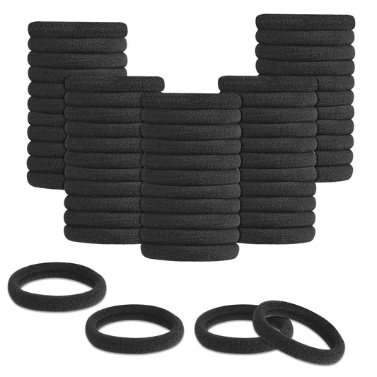 Lusofie 100Pcs Elastic Hair Ties Hair Bobbles Soft Nylon Seamless Hair Ties No Damage Hair Bands Ponytail Holders for Women Girls(Dark Coffee, Brown, Coffee, Beige)