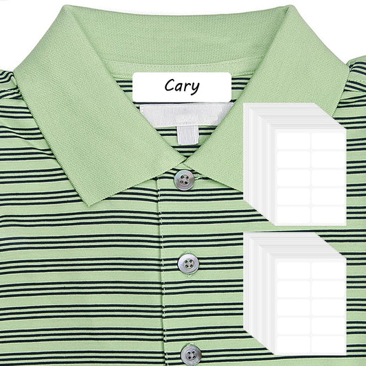 80 Pcs Waterproof Name Labels No Iron Clothing Labels Stickers Washable School Name Stickers Writable Self Adhesive Fabric Labels Clothing Name Tags for Nursing Home Daycare School Laundry Supplies