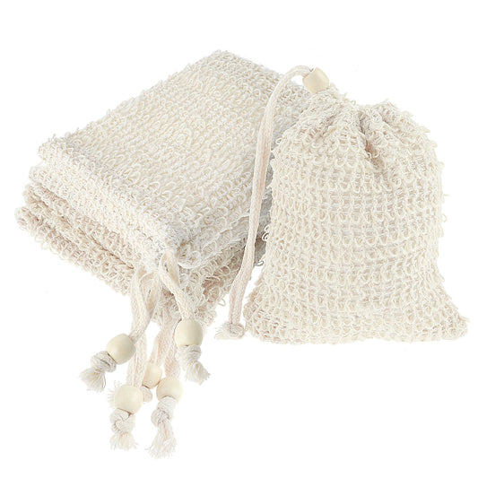 6Pcs Soap Bags Pouch, Natural Sisal Soap Saver Pouch Soap Pouch for Soap to Get the Net Exfoliate Bath(13.5 * 12cm)