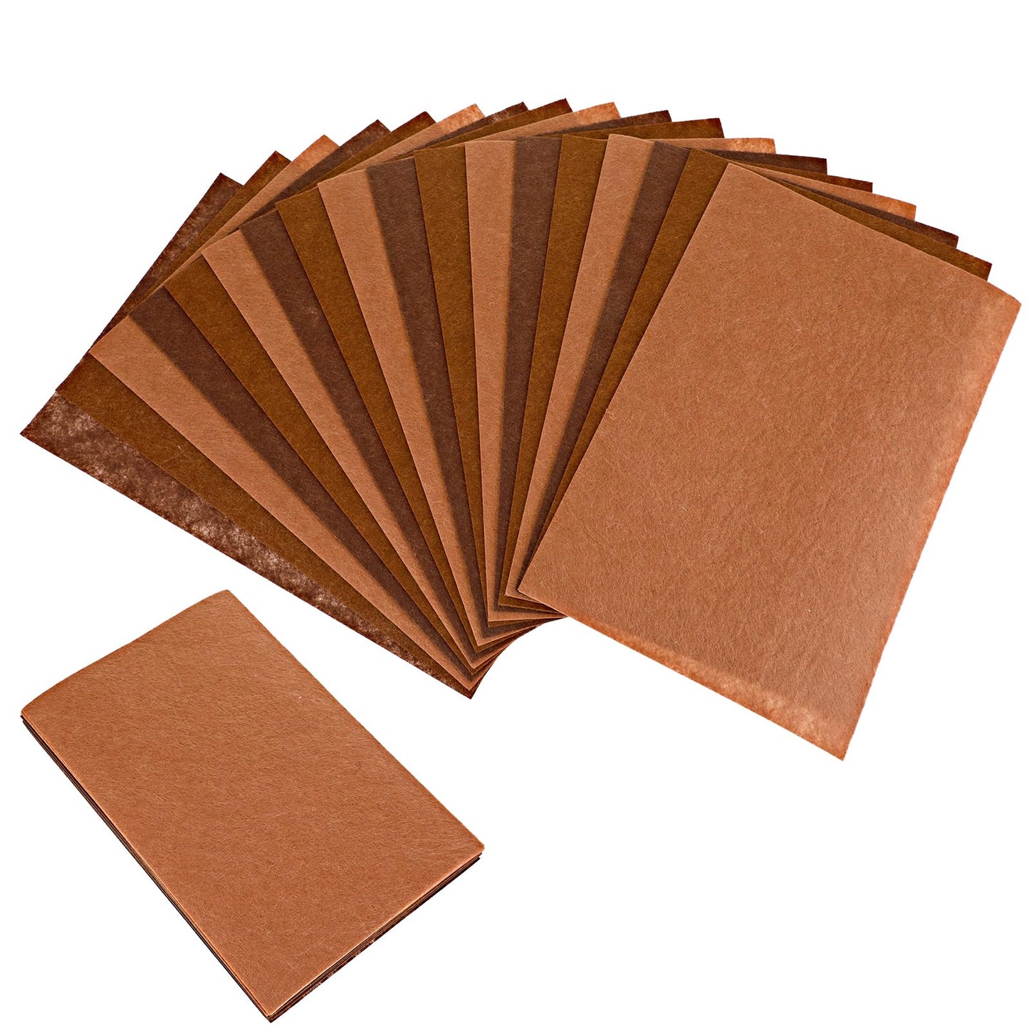Yolev 18pcs Stiff Felt Sheets, 30x20cm/12X8inch, 1mm Thick, Polyester, Brown for DIY Sewing, Patchwork, Wrapping, Arts Crafts, Christmas Costumes