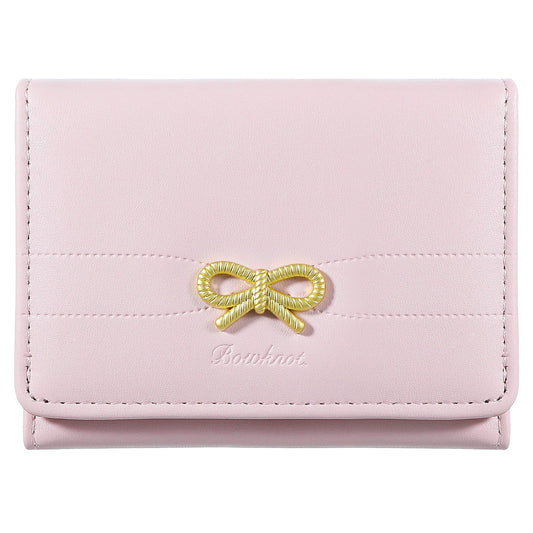 Lusofie Cute Bow Wallet Trifold Wallets for Women Wallet Card Holder Girls Mini Wallets for Teen Girls