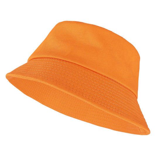 Yolev Unisex Bucket Hat Solid Colors Sun Hat with UV Protection Packable Summer Hats for Outdoor Sports (Orange)