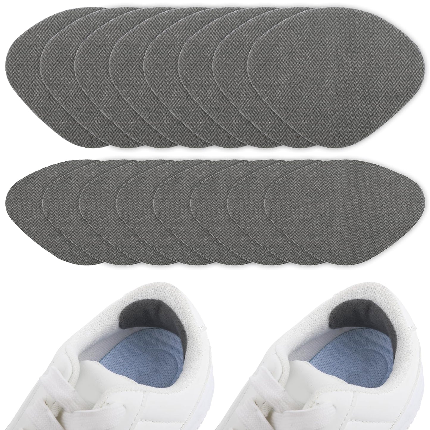 Lusofie 8Pairs Shoe Heel Repair, Heel Repair Patch, Self-Adhesive Sneaker Heel Repair Patch, Shoe Hole Repair Patch For Leather Shoes, High Heels(Gray)