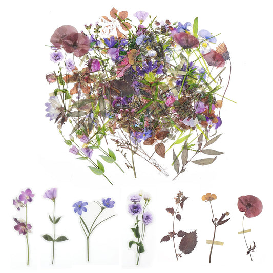 80PCS Transparent Flowers Stickers for Scrapbooking Vintage Floral Wildflower Botanical Stickers Watercolor Natural Plants Decals Waterproof Decorative for Journal Laptops DIY Crafts Planner Art