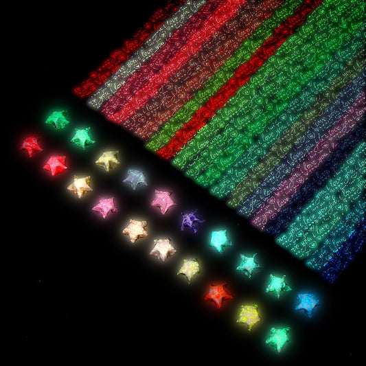 840 Sheets Star Paper Strips, Luminous Star Origami Paper Star Colorful Lucky Star Decoration Paper DIY Arts Projects Crafting Supplies (Love)