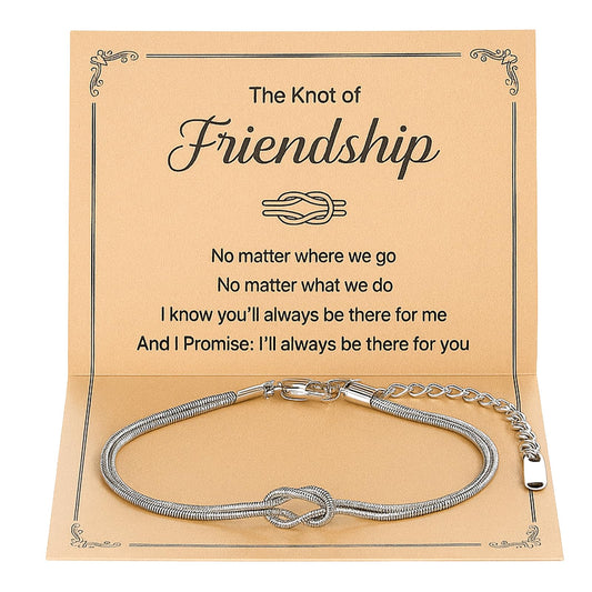 Love Knot Bracelet,Matching Bracelets for Best Friends Couples,Sliver Dainty Forever Bracelets, Galentines Valentines Birthday Christmas Gifts for Women Friends
