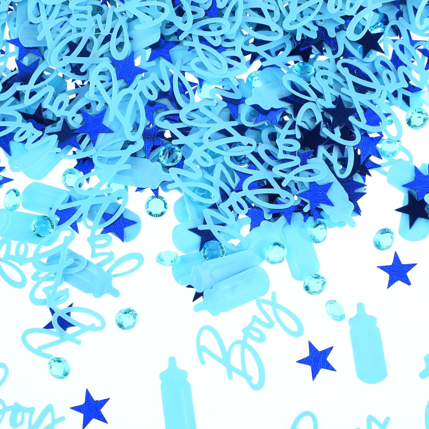 Baby Shower Confetti for Tables Baby Shower Table Decorations Boys Shower Gender Reveal Table Scatter Glitter Confetti Sprinkles for Birthday Party Table Decor Supplies(30g)(Blue)