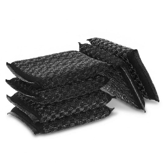 6 Pcs Steel Wool Scrubbing Sponges, Non Scratch Scrubbers Kitchen Sponges, Heavy Duty Reusable Multipurpose Cleaning Sponge for Washing Dishes, Pots, Pans, Household Cleaning