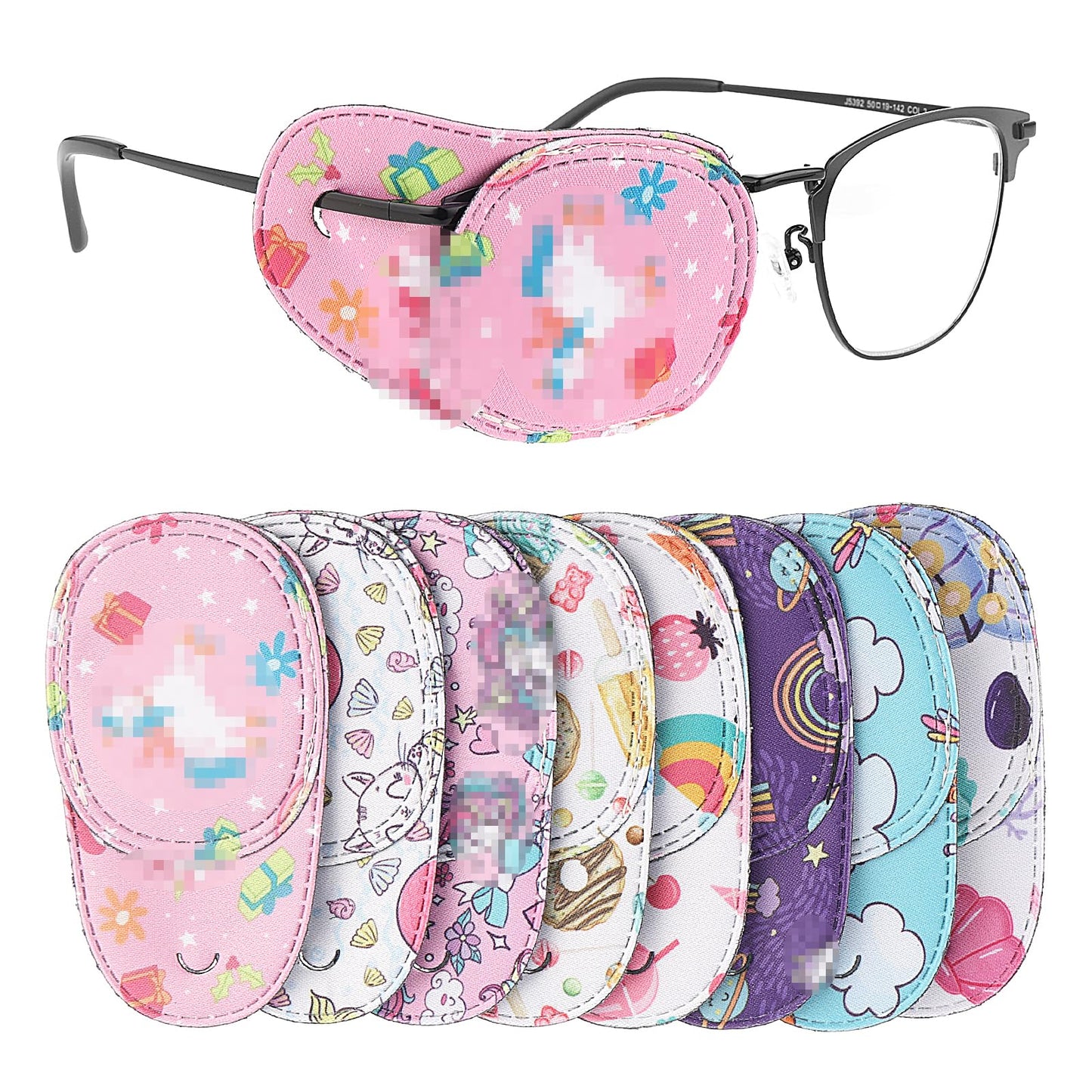 Lusofie 8 Pcs Eye Patches for Kids Colorful Kids Eye Patches Right & Left Eye Patch for Glasses for Kids Boys Girls
