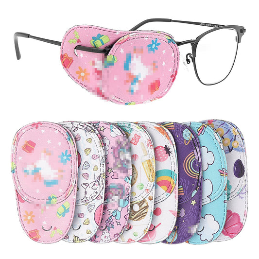 Lusofie 8 Pcs Eye Patches for Kids Colorful Kids Eye Patches Right & Left Eye Patch for Glasses for Kids Boys Girls