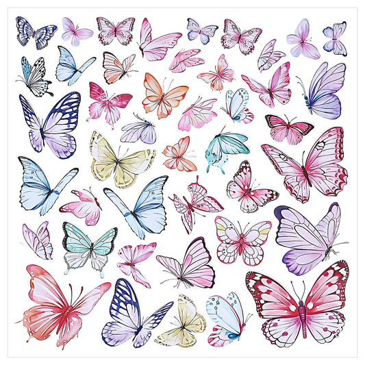 Butterfly Wall Decals Stickers Multicolor - Peel and Stick Butterfly Wall Stickers for Room Nursery - 35-45 pcs PVC Walls Sticker Decor