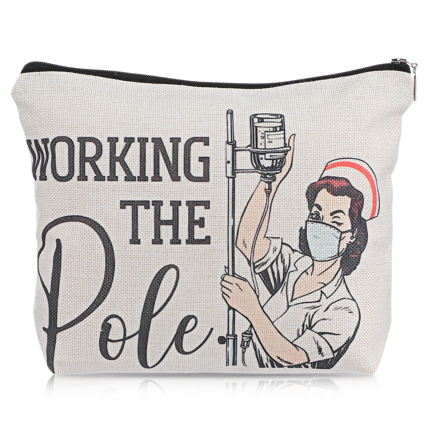 Nurse Makeup Bag Nurse Gifts for Women Nurse Cosmetic Bags with Zipper Nurse Accessories for Work Nurse Pouch Nursing Gifts Nurse Practitioner Student Coworkers Graduation Birthday Christmas Gifts