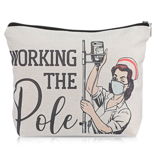 Nurse Makeup Bag Nurse Gifts for Women Nurse Cosmetic Bags with Zipper Nurse Accessories for Work Nurse Pouch Nursing Gifts Nurse Practitioner Student Coworkers Graduation Birthday Christmas Gifts