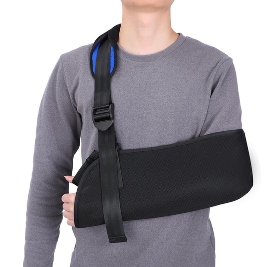 Arm Sling, Shoulder Immobilizer Breathable Sling for Shoulder Injury, Shoulder Sling Immobilizer with Foam Neck Left and Right for Pad Hand, Shoulders, Elbow, Wrist Injury, Versatile Arm Support