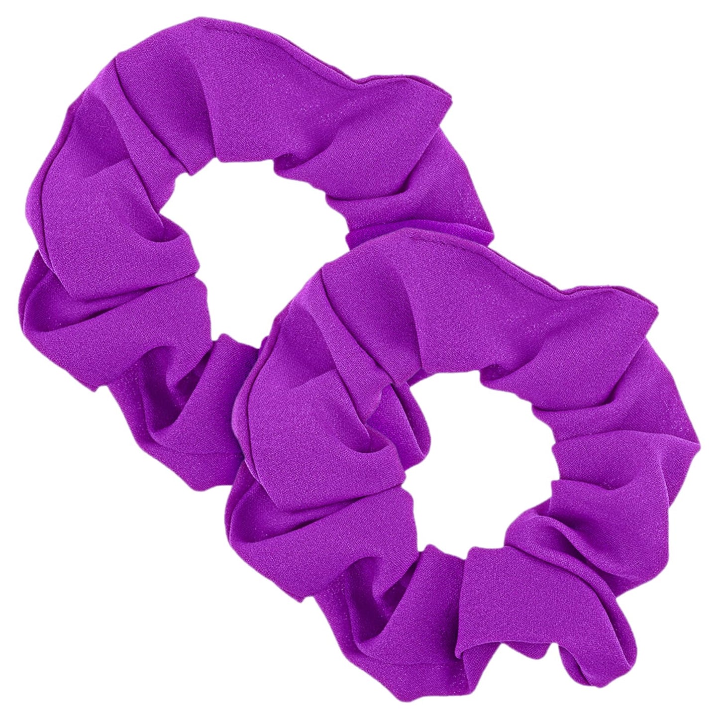 Lusofie 2Pcs Purple Scrunchie Solid Colors Hair Ties Elastics Purple Scrunchy Hair Scrunchies Hair Accessories for Women and Girls
