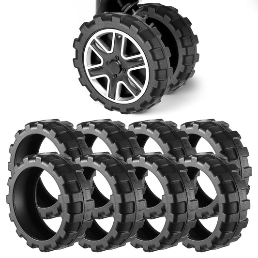 Lusofie 8 Pack Luggage Wheel Protectors Silicone Material Luggage Wheel Covers Suitcase Wheel Covers Suitable for Luggage Travel Suitcase Wheels Protection and Noise Reduction (Black)
