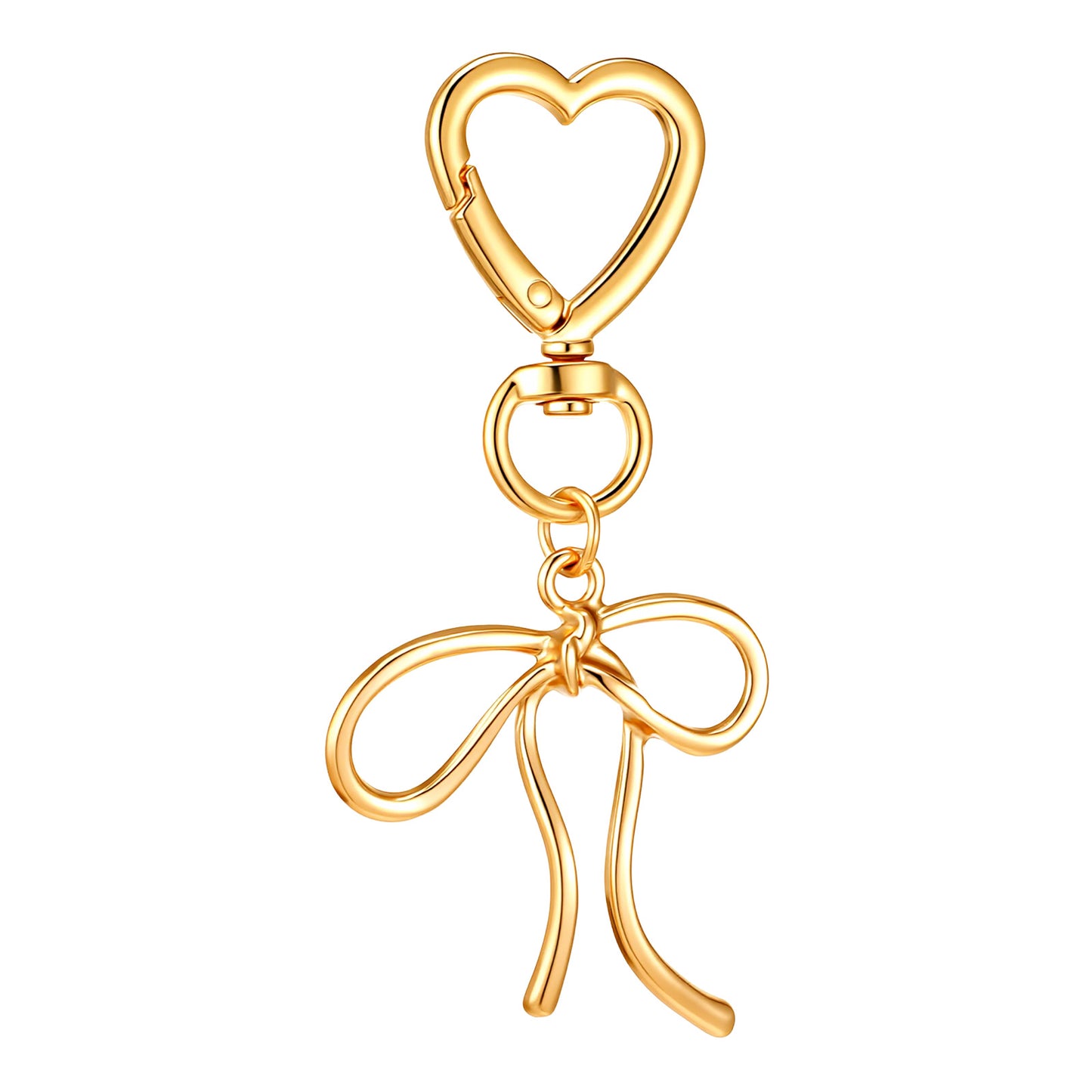 Tucnoeu Cute Bow Keychain, Bow Keyrings Charms Handbag Car Key Chain Accessories Bows Bag Charm Heart Keychain for Women