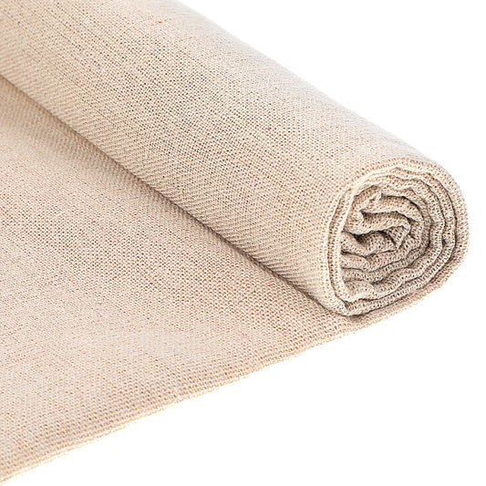 Linen Needlework Fabric 20% Cotton Muslin Fabric 59x23 cm Plain Solid Colour Linen Fabric Cloth Cotton Fabric Bleached Natural Unbleached for Sewing Clothing and Handicraft Production