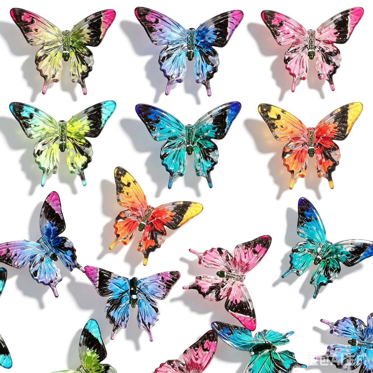 20pcs Butterfly Beads Acrylic- Crystal Butterfly Focal Beads for Pens