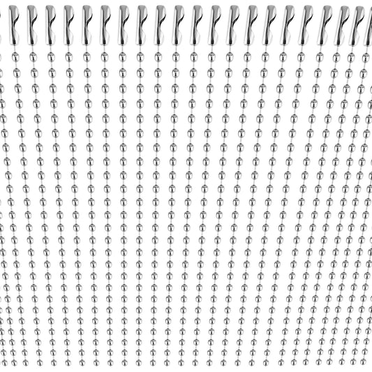 100Pcs Ball Beads Chain Bulk, Silver Keychain Rings Metal Chain, 12cm Ceiling Fan Pull Chain for Bracelets Necklaces Dog Tag Chains to Make Pendants