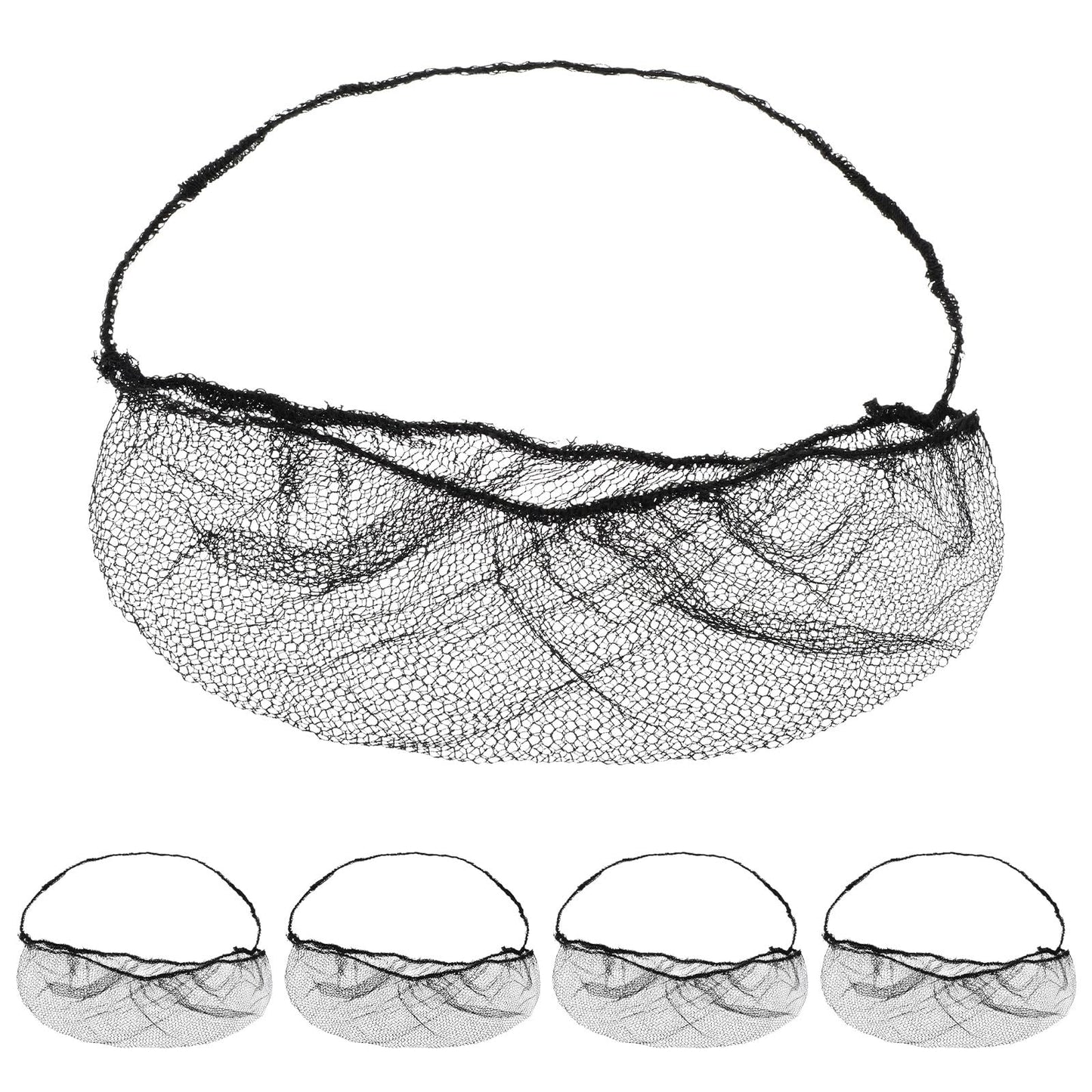 Tucnoeu 50Pcs Nylon Beard Nets Food Service,Disposable Black Beard Covers Prevent Beards from Falling Beard Net for Food Service,Cooking Cleaning,Building Home