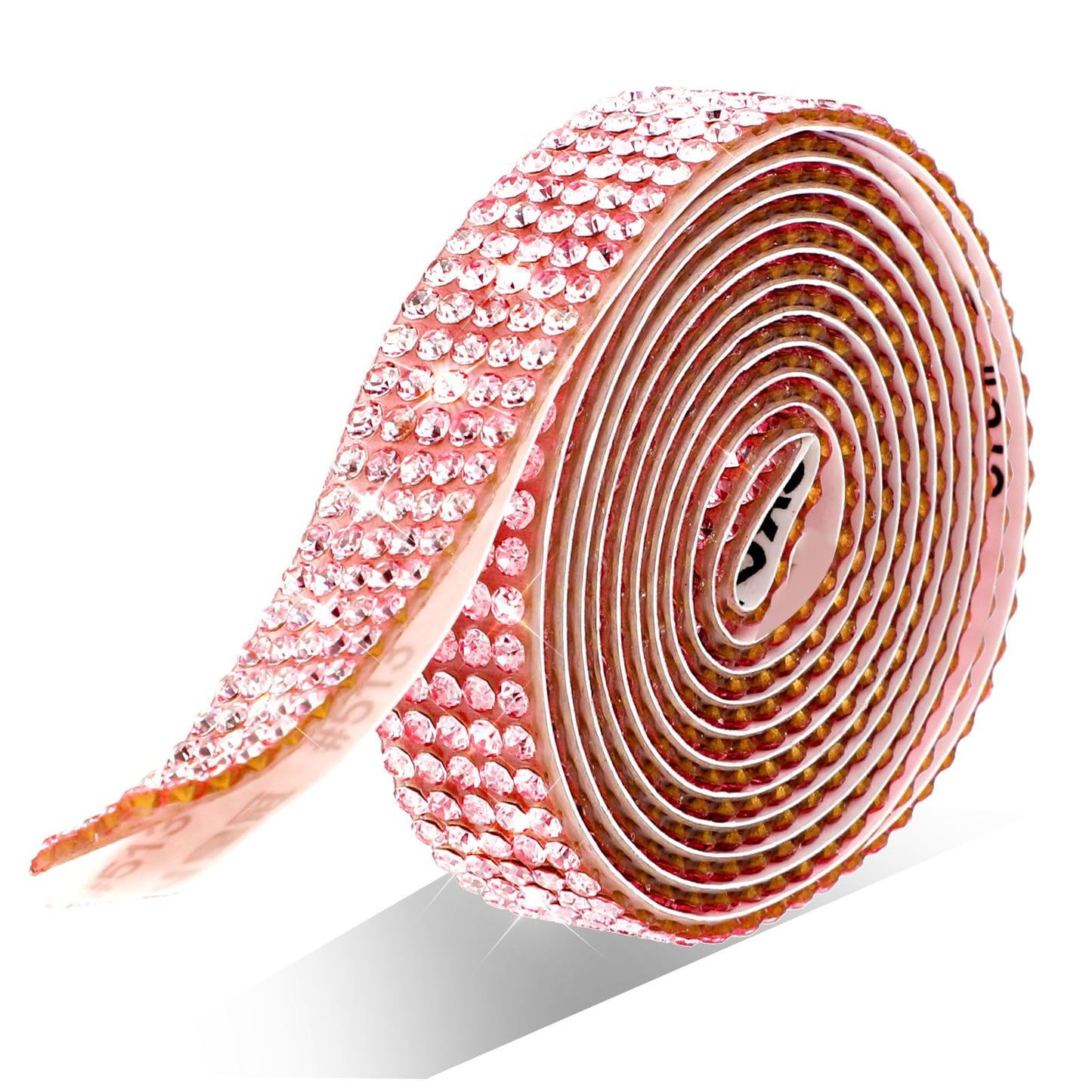Rhinestone Strips 3 Yard Rhinestone Ribbon Self Adhesive Bling Glitter Rhinestone Trim Diamond Belt Rhinestone Tape Diamond Stickers for Craft Wedding Birthday DIY Clothes Decoration 0.47inch(Pink)