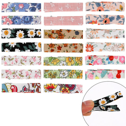 Lusofie 20Pcs Baby Hair Clips,Floral Print Toddler Barrettes Baby Barrettes For Fine Hair Non-Slip Alligator Clips Hair Accessories For Girls Toddler Baby Kids