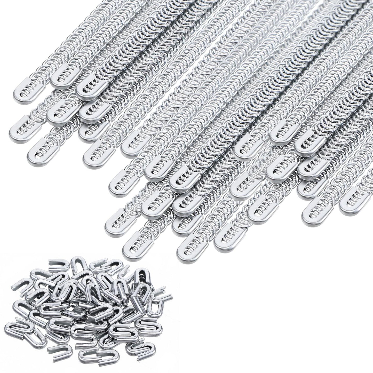 10Pcs Spiral Steel Boning - 1/4 x 13.7Inch Metal Boning for Sewing, Corset Bonings with 10 Steel Boning Tips for Corset Lacing Costume Hoop Skirt Making Supplies