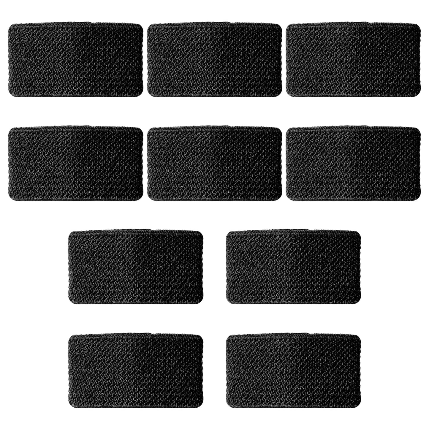 10 Pcs Belt Keepers for Duty Belt 1.5" Elastic Belt Loop Keeper, Backpack Strap Keeper, Belt Loops for Pants, Wide Belts Keepers for Duty Belt, Belt Loop Keeper for Backpack Sling Retainer (Black)