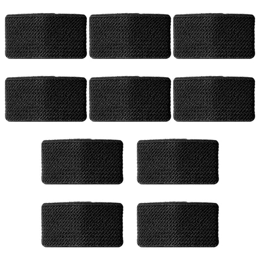 10 Pcs Belt Keepers for Duty Belt 1.5" Elastic Belt Loop Keeper, Backpack Strap Keeper, Belt Loops for Pants, Wide Belts Keepers for Duty Belt, Belt Loop Keeper for Backpack Sling Retainer (Black)