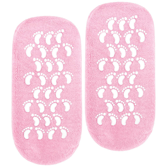 Moisturizing Socks Women Pink Foot Care Gel Socks Soft Material Silicone Socks Moisturizing for Long Time Lotion Socks Suitable for Dry Cracked Feet Cracked Heel Repair