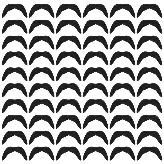 DIVINA VITAE 60 Pcs Fake Moustache,Mustache Fancy Dress,Fake Beards,Stick On Mexican False Moustaches Black Mustaches for Adults Kids Masquerade Party Favor Costume Halloween Performance