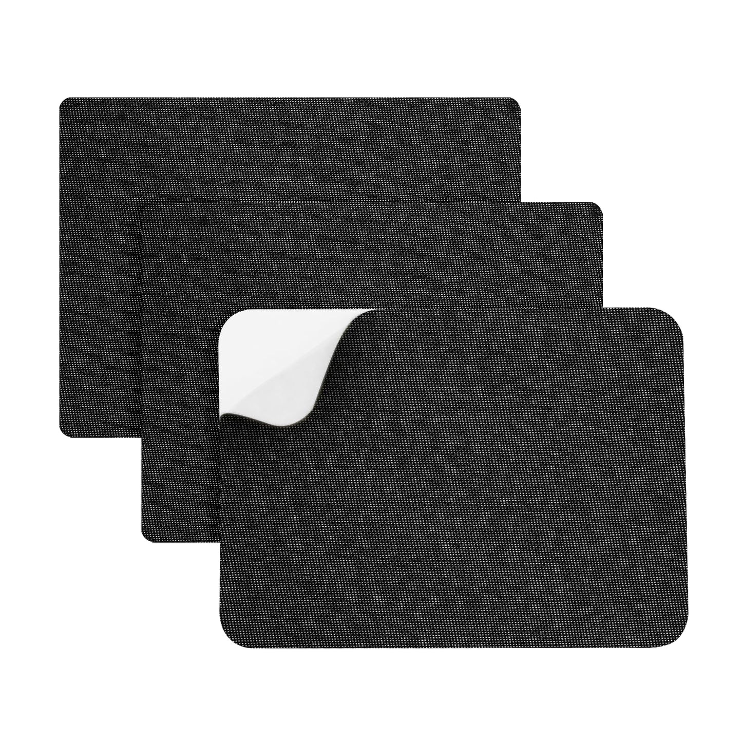 Lusofie 3 Pcs Self-Adhesive Canvas Patches 7.9 x 11 Inch Patio Furniture Repair Kit Tent Repair Kit for Tent Sofa Furniture Cover Patio Backpack Umbrella Repair (Black)