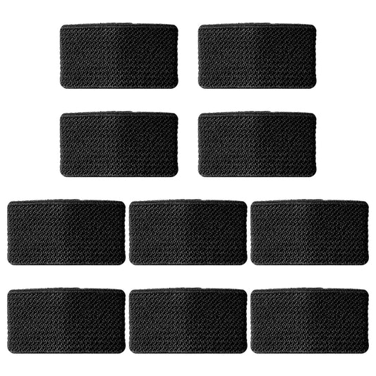 Tucnoeu 10Pcs Elastic Belt Keepers,Nylon Belt Loop,Black Backpack Strap Keeper for Securing Belts,Backpacks,Slings