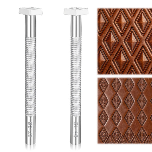 Leather Stamps, 2 Pack Professional Leather Stamping Tools for Working Craft (84-18+87-38)