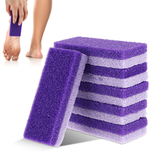 6Pcs Pumice Stone for Feet Callus Remover Gentle and Effective Foot Scrubber Heel Scraper Removes Dead Skin Exfoliating Pedicure Tool for Silky Feet (Purple)