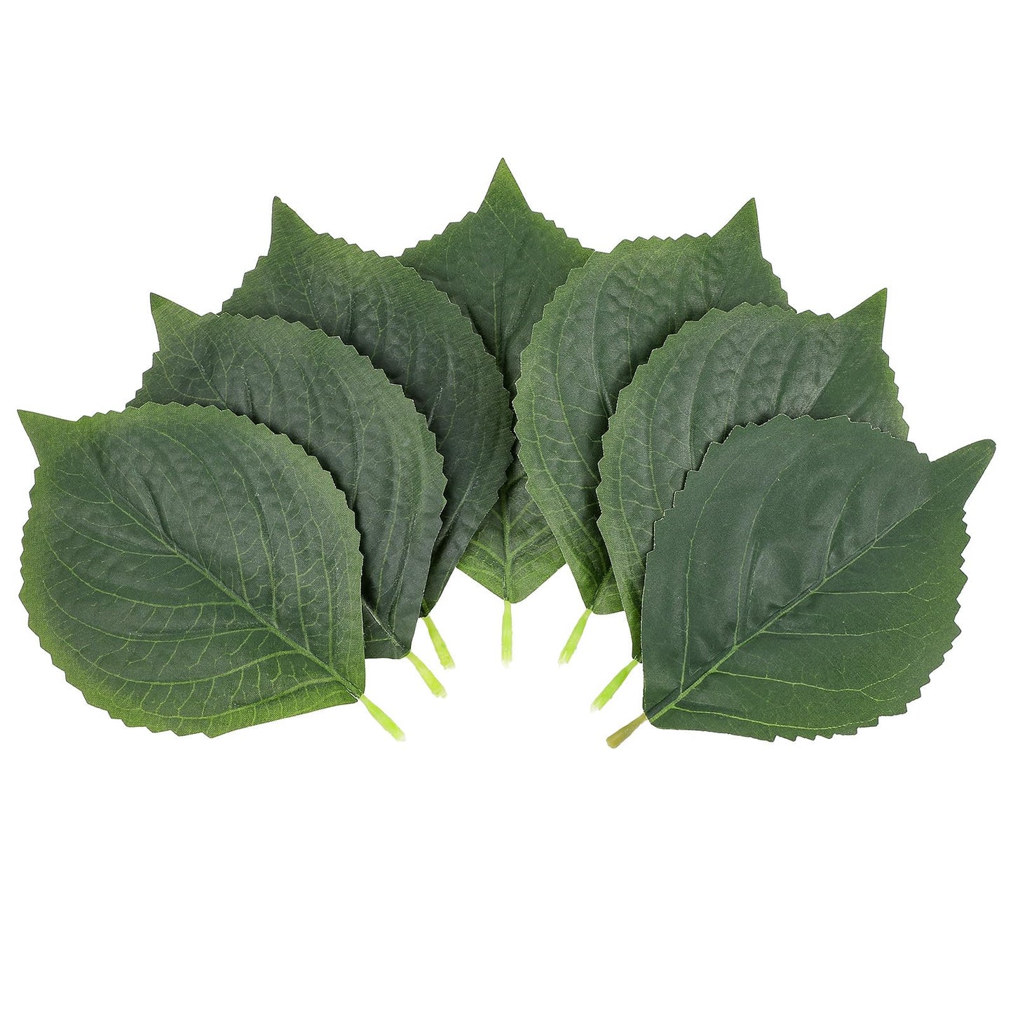 HaiFafafaing 50 Pcs Fake Leaves Green Artificial Leaves, 6.5x4.13 Inch Realistic Silk Greenery for Wedding Bouquets, Wreaths, Home Decor