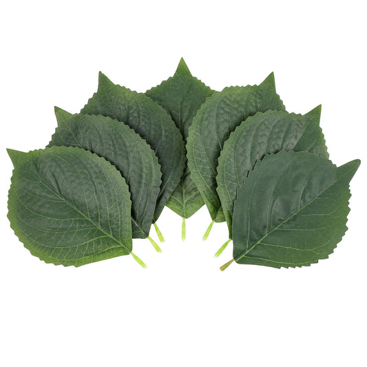 HaiFafafaing 50 Pcs Fake Leaves Green Artificial Leaves, 6.5x4.13 Inch Realistic Silk Greenery for Wedding Bouquets, Wreaths, Home Decor