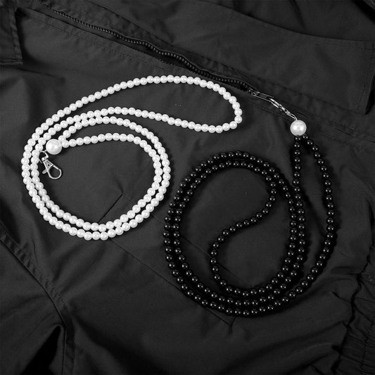 Lusofie 2 Pcs Zipper Helper Pearl Zipper Helper Pull for Dresses Zipper Puller Helper with Hook and Clip Self-Service Zipper Assistant for Dresses for Clothing Bag Coat All Zipper Types(Black,White)