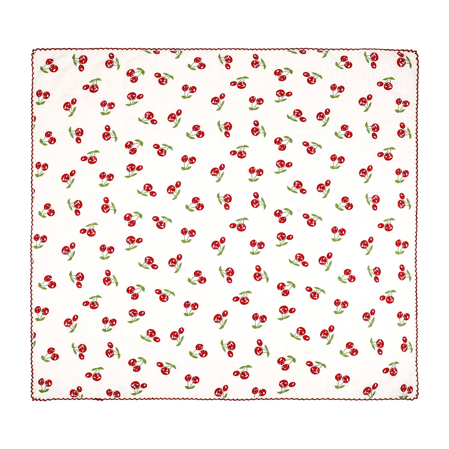 Yolve Cotton Bandana for Women Cherry Soft Cotton Head Scarf Puckered Fabric 22 inch Large Handkerchief Hair Bandanas for Women All-Occasion Gift