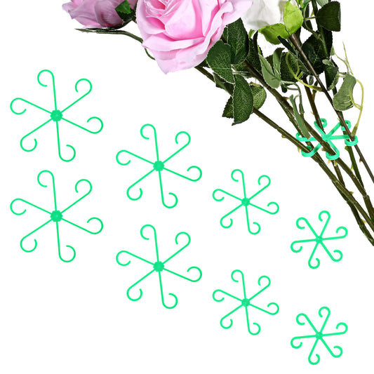 8 Pcs Plant Stem Support Plastic Plant Climbers Stem Holders Reusable Indoor Plants Climber Support Structures Accessories (5.3In 4.5In 2.9In 2.3In) (Green)