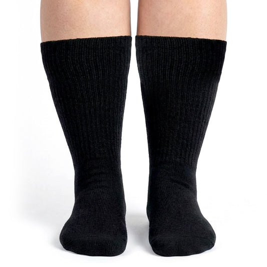 Non-Binding Diabetic Socks for Men & Women - Extra Wide Socks for Swollen Feet, Edema & Circulation, with Thickened Sole & Extra Long Cuff