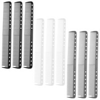 9Pcs Hair Cutting Combs for Hair Stylist, Professional Heat Resistant Comb Medium & Fine Tooth Carbon Fiber Comb for Men and Women(Black, White, Gray)